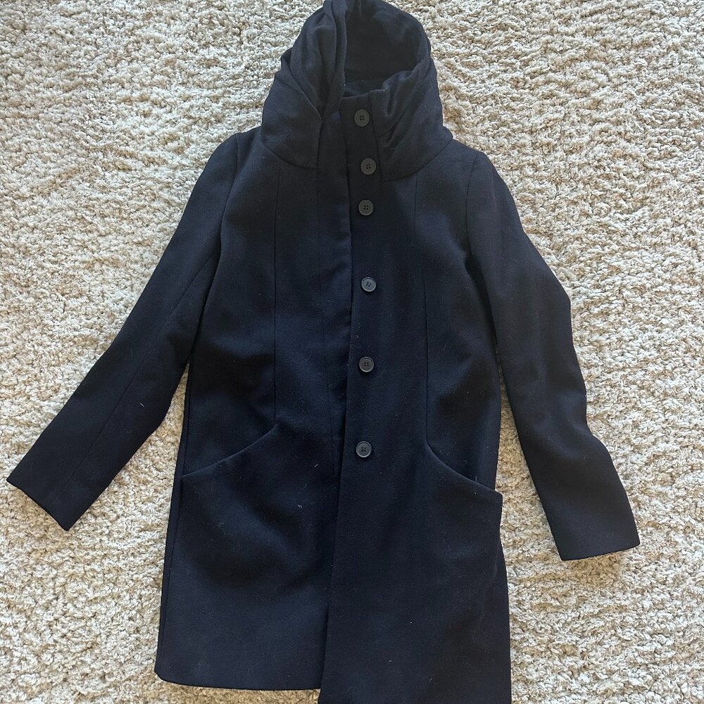 Zara Basic Navy Blue Coat